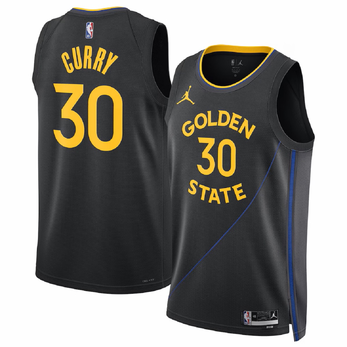Unisex Golden State Warriors Stephen Curry #30 Black Swingman Jersey - Statement Edition 2024/25