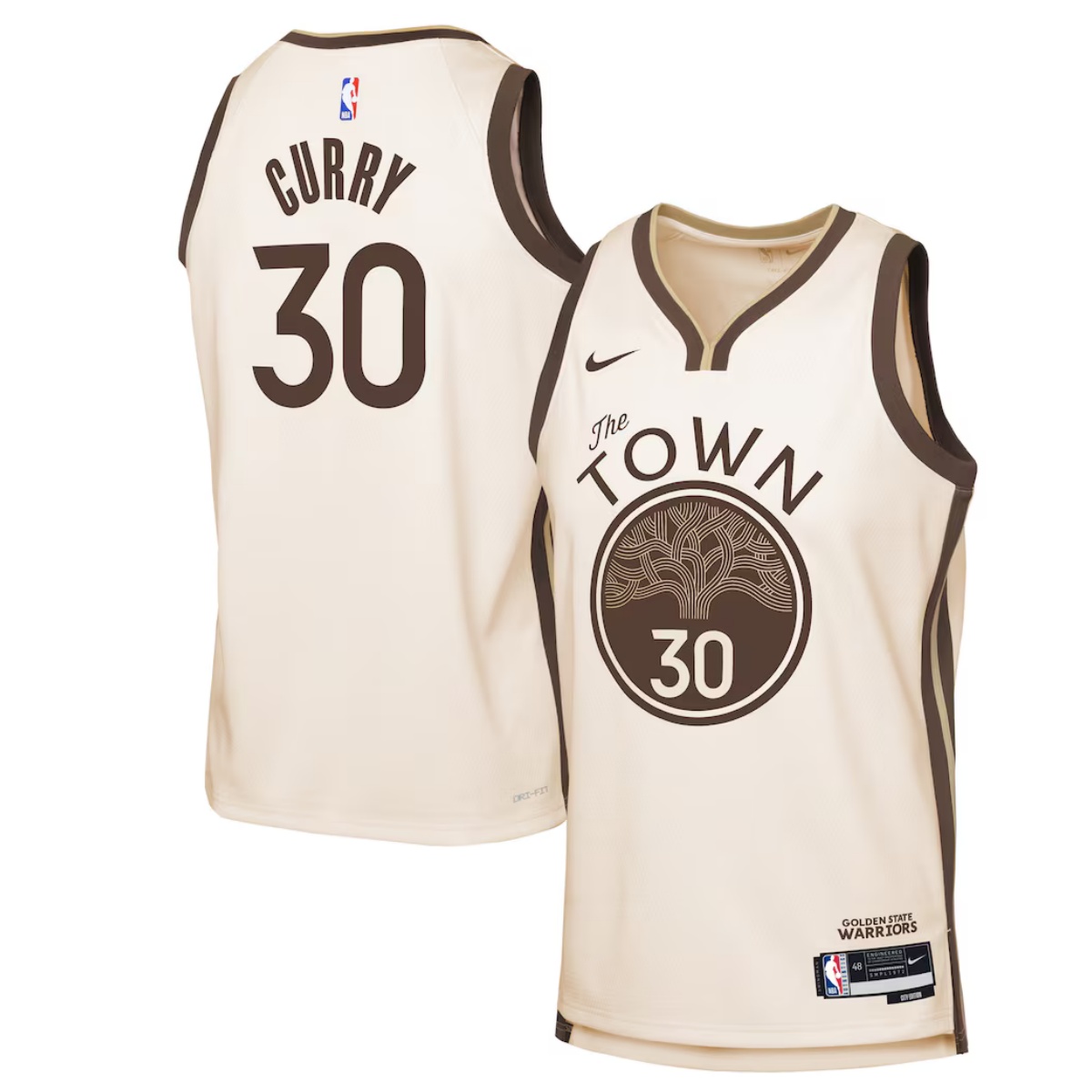 Unisex Golden State Warriors Stephen Curry #30 Nike Tan 2025/26 Swingman Jersey - City Edition