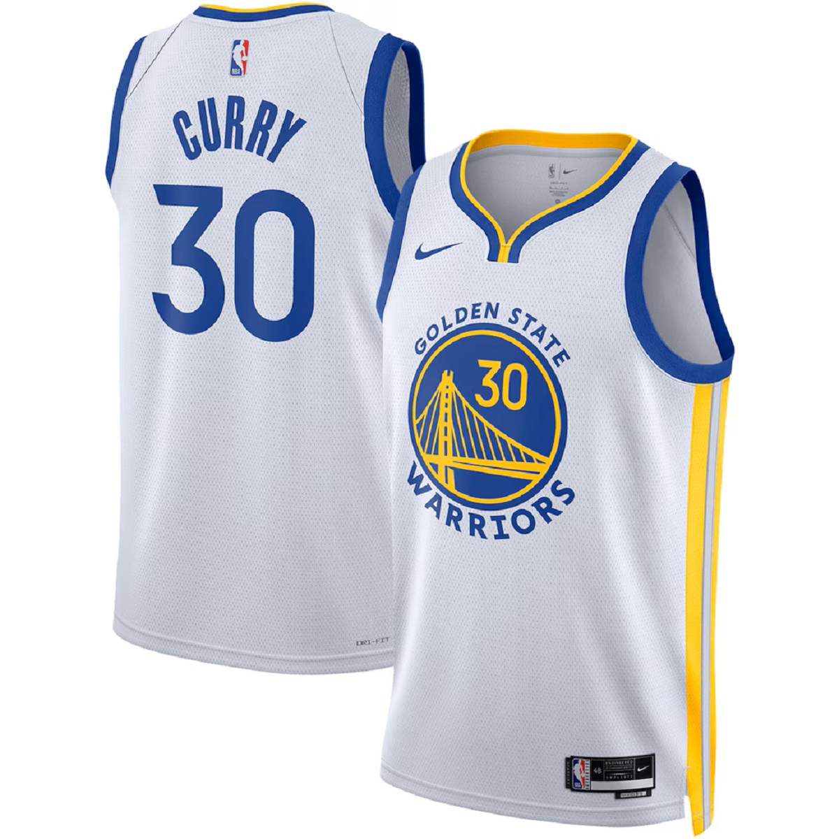 Unisex Golden State Warriors Stephen Curry #30 White Swingman Jersey - Association Edition 2024/25
