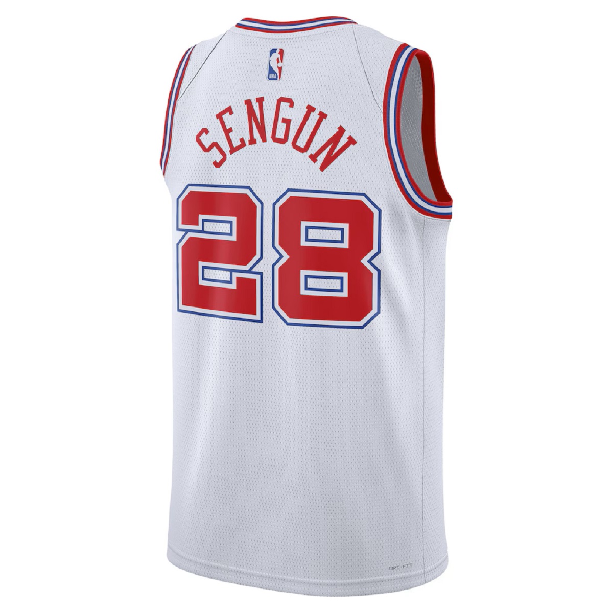 Unisex Houston Rockets Alperen Şengün #28 White Swingman Jersey 2025/26 - City Edition (back view)