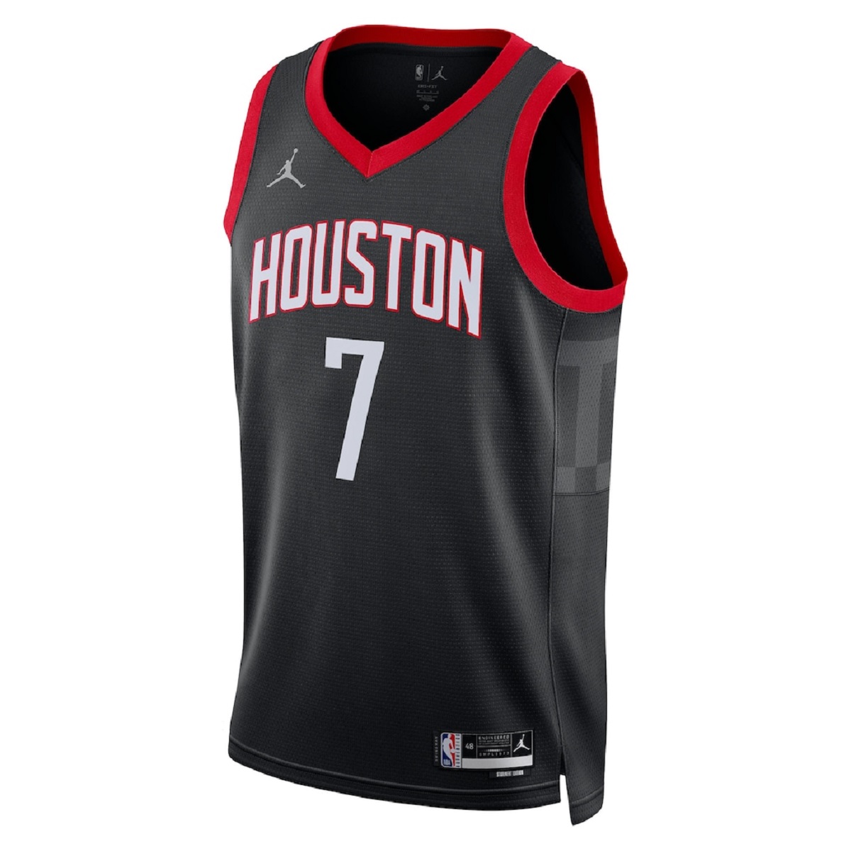 Unisex Houston Rockets Kevin Durant #7 Black Swingman Jersey - Statement Edition (back view)