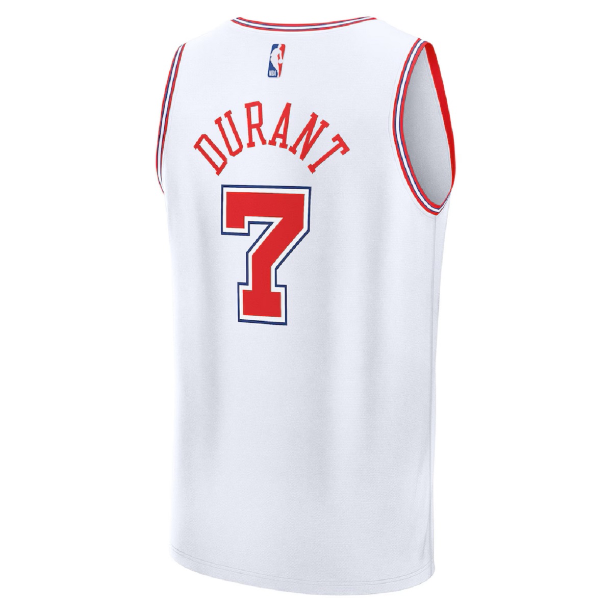 Unisex Houston Rockets Kevin Durant #7 White Swingman Jersey 2025/26 - City Edition (back view)
