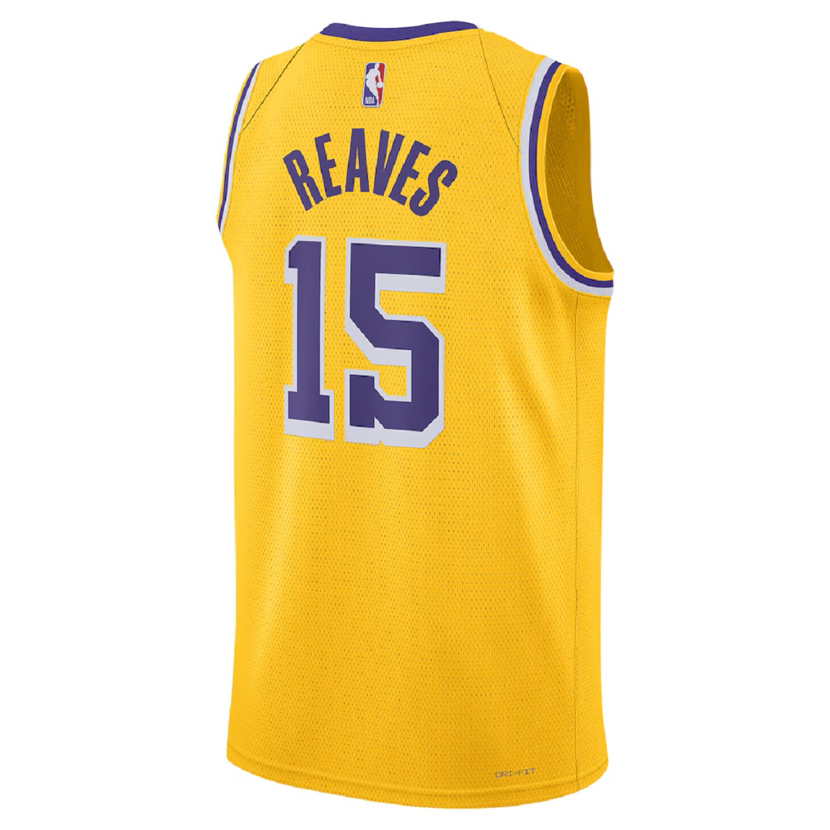 Unisex Los Angeles Lakers Austin Reaves #15 Gold Swingman Jersey - Icon Edition (back view)