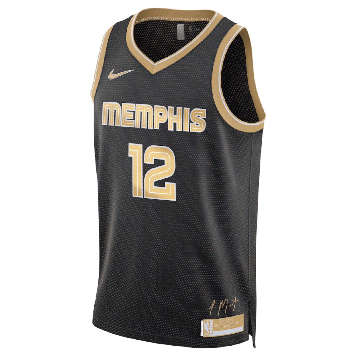 Unisex Memphis Grizzlies Grizzlies Ja Morant #12 White Swingman Jersey - Association Edition (back view)