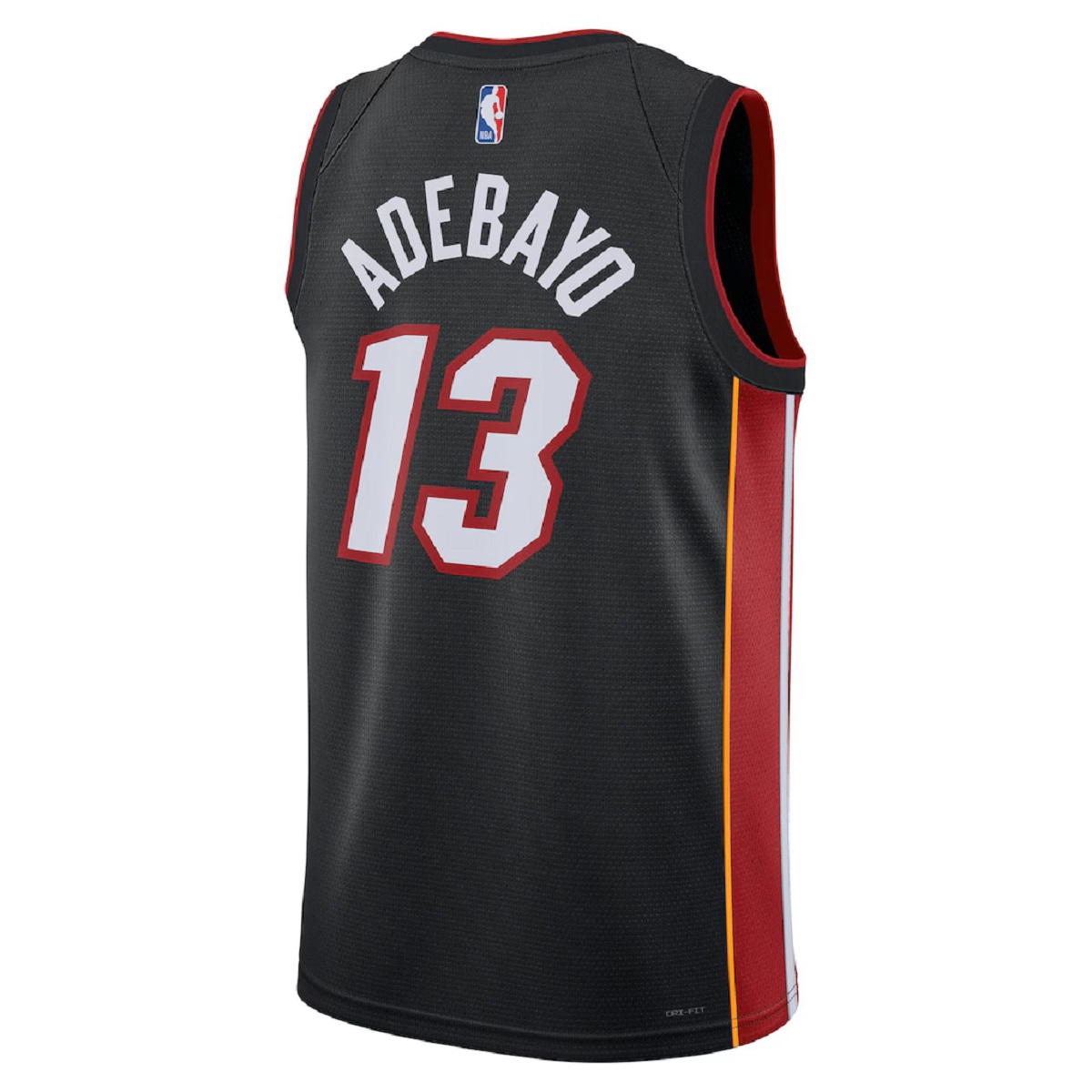 Unisex Miami Heat Bam Adebayo #13 Black Swingman Jersey - Icon Edition (back view)