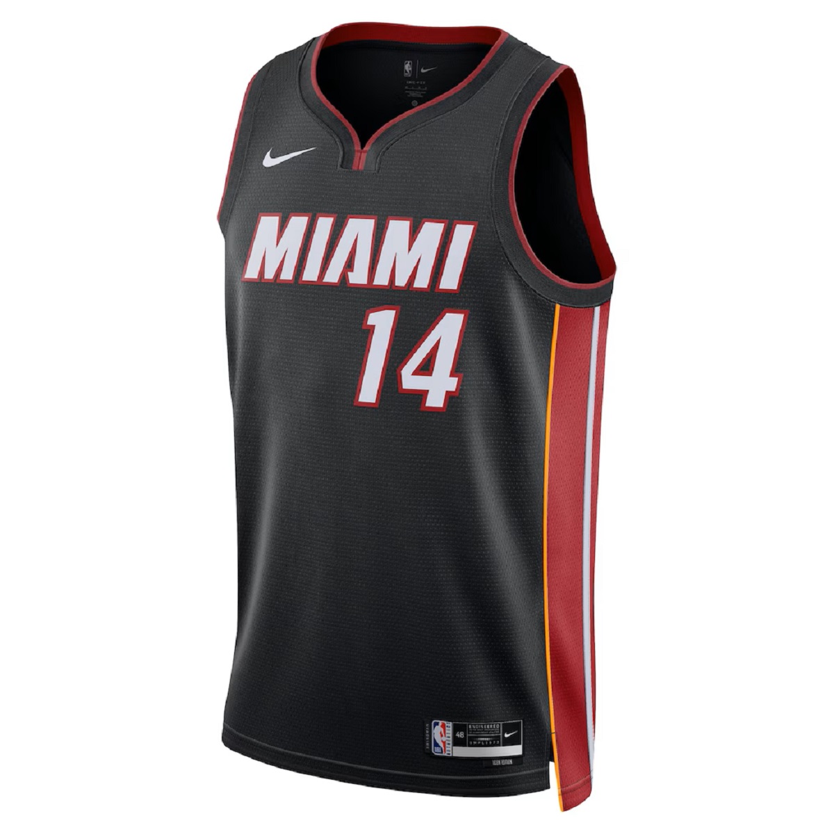 Unisex Miami Heat Tyler Herro #14 Black Swingman Jersey - Icon Edition (back view)