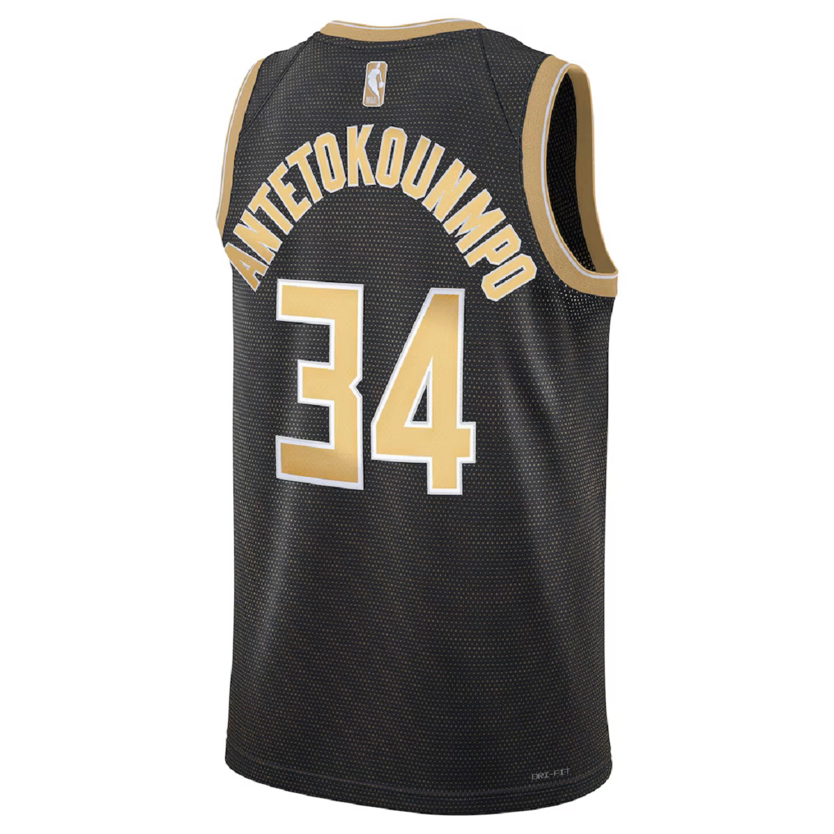 Unisex Milwaukee Bucks Giannis Antetokounmpo #34 Black Select Series Swingman Jersey 2025/26 (back view)
