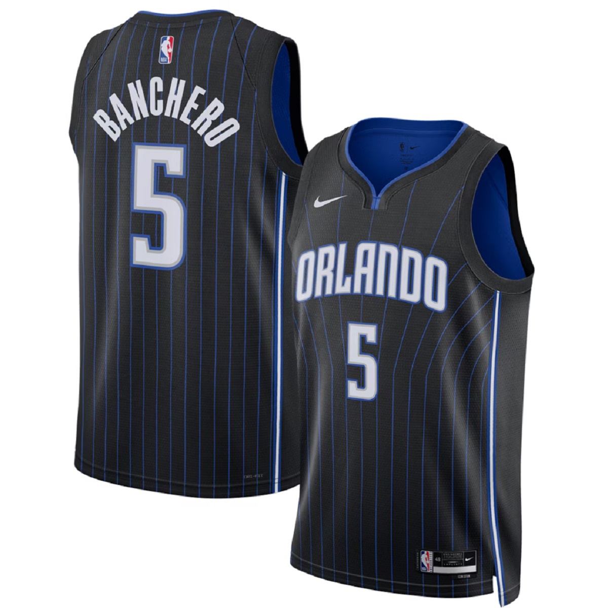 Unisex Orlando Magic Paolo Banchero #5 Black Swingman Jersey - Icon Edition
