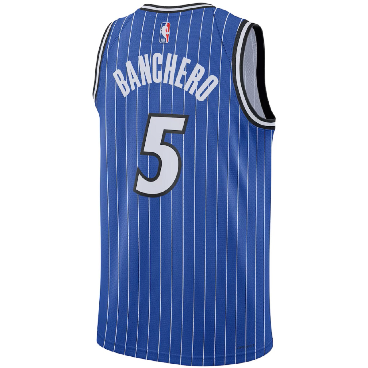Unisex Orlando Magic Paolo Banchero #5 Blue Swingman Jersey - Icon Edition (back view)