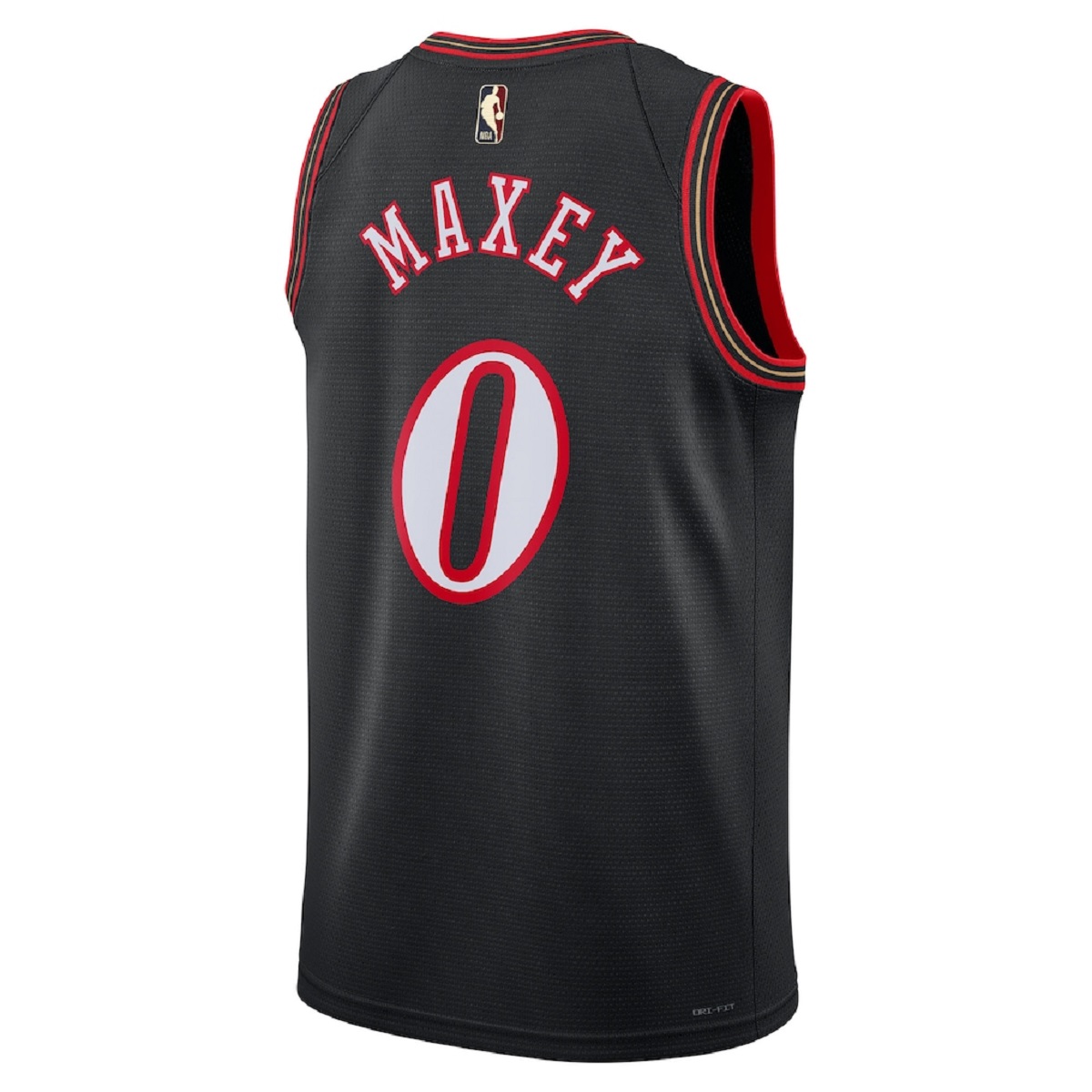 Unisex Philadelphia 76ers Tyrese Maxey #0 Black Swingman Jersey - Classic Edition (back view)