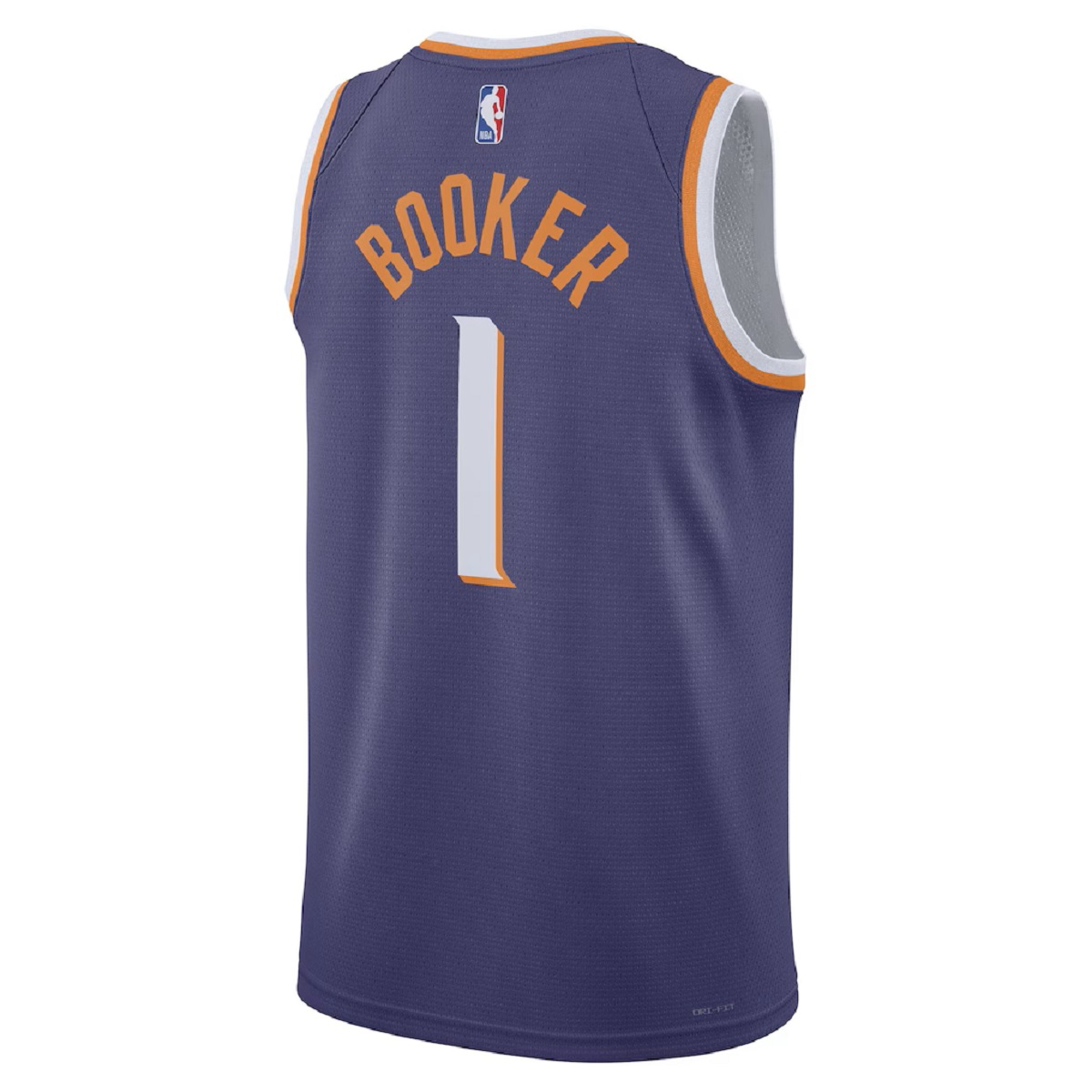 Unisex Phoenix Suns Devin Booker #1 Purple Swingman Jersey 2025/ - Icon Edition (back view)