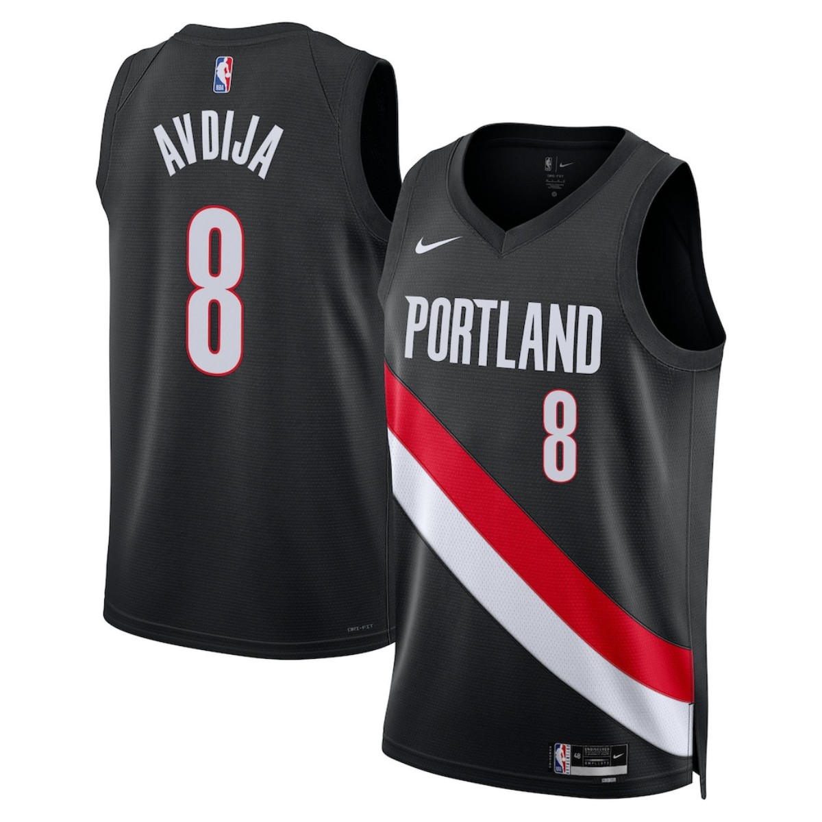 Unisex Portland Trail Blazers Deni Avdija #8 Black Swingman Jersey - Icon Edition