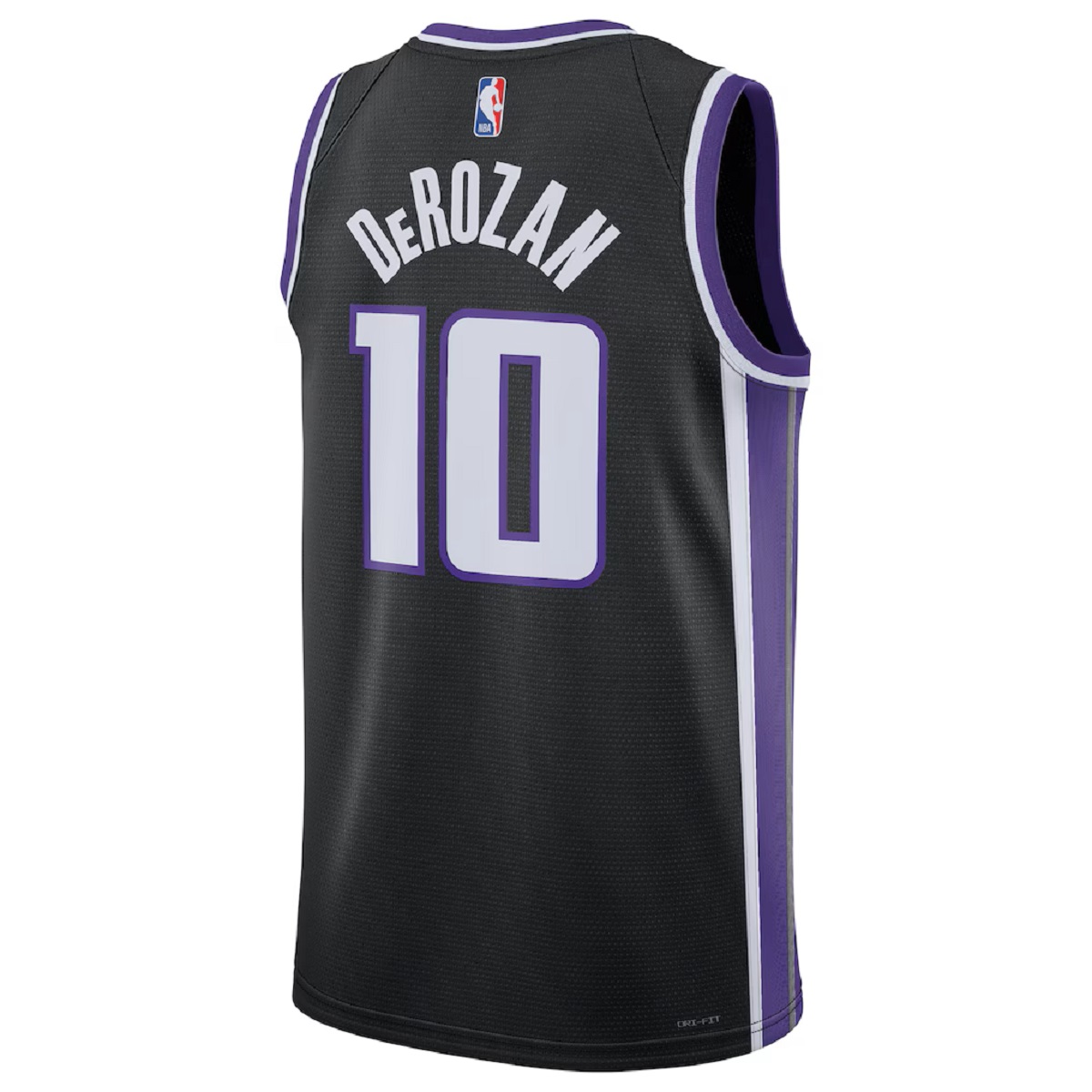 Unisex Sacramento Kings DeMar DeRozan #10 Black Swingman Jersey - Icon Edition (back view)