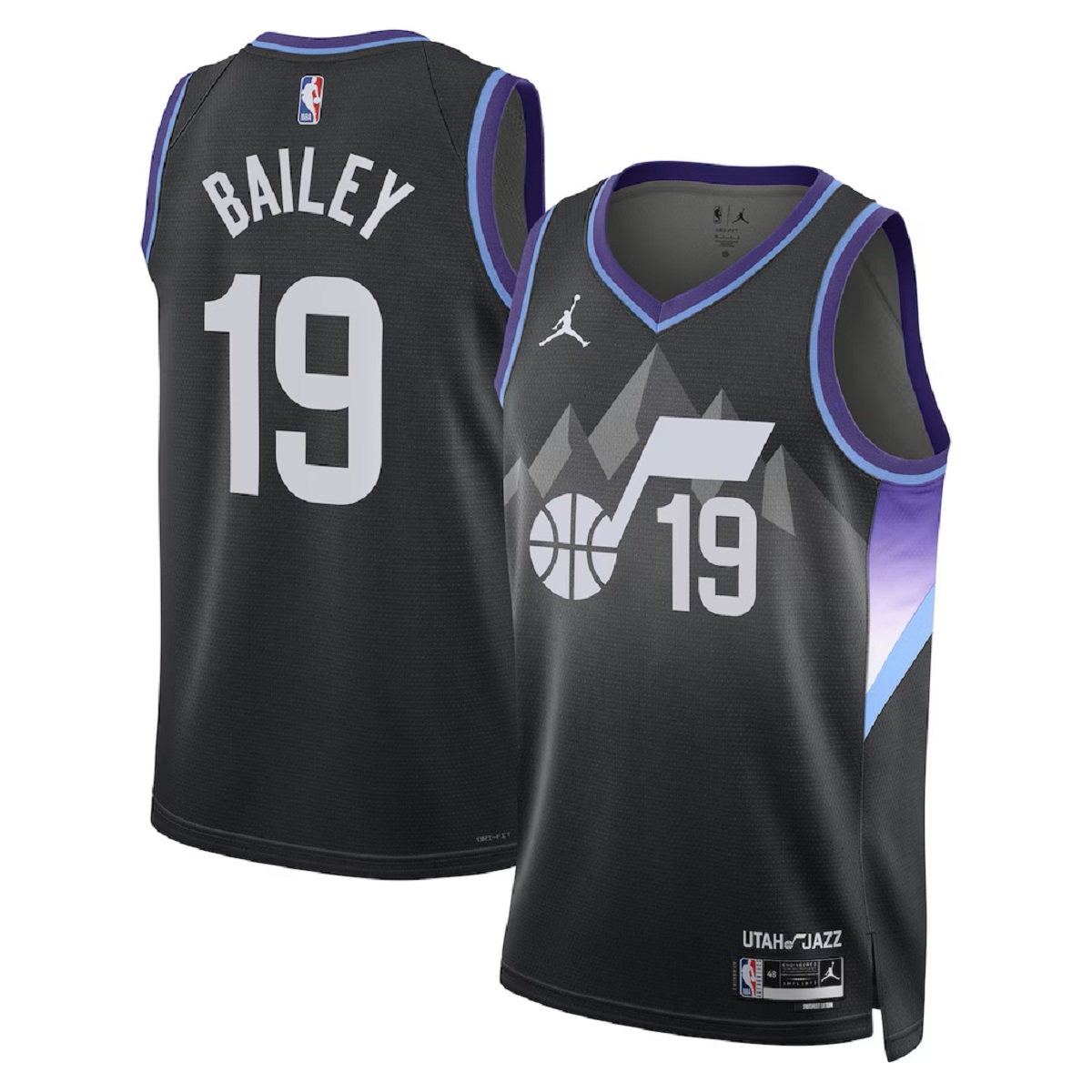 Unisex Utah Jazz Ace Bailey #19 Black Swingman Jersey - Statement Edition 2024/25