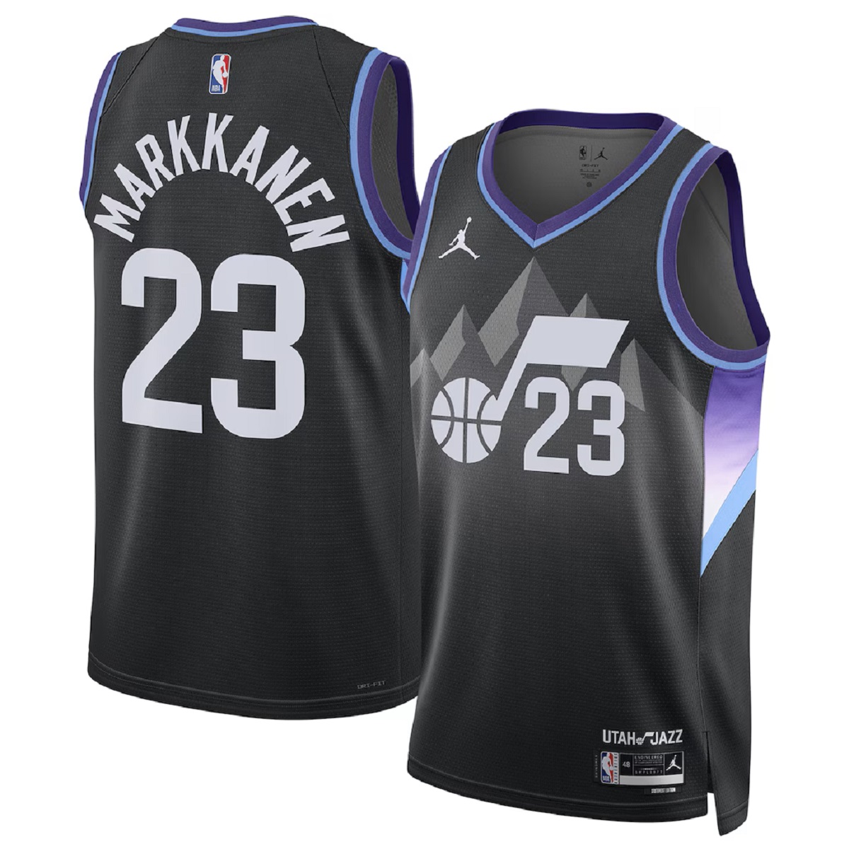Unisex Utah Jazz Lauri Markkanen #23 Black Swingman Jersey - Statement Edition 2024/25