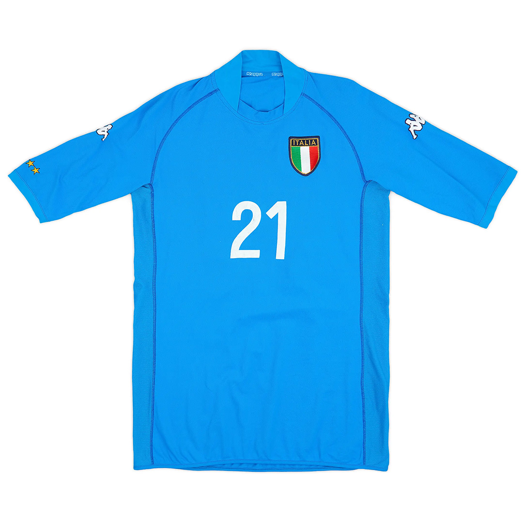 VIERI #21 Retro Italy Home Jersey World Cup 2002 (back view)