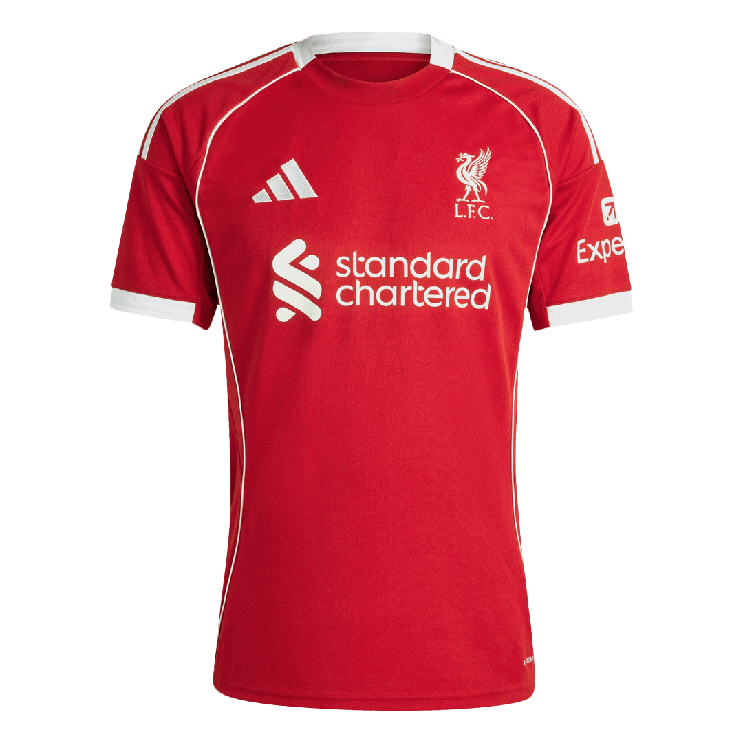 VIRGIL #4 Liverpool Home Jersey 2025/26 (back view)