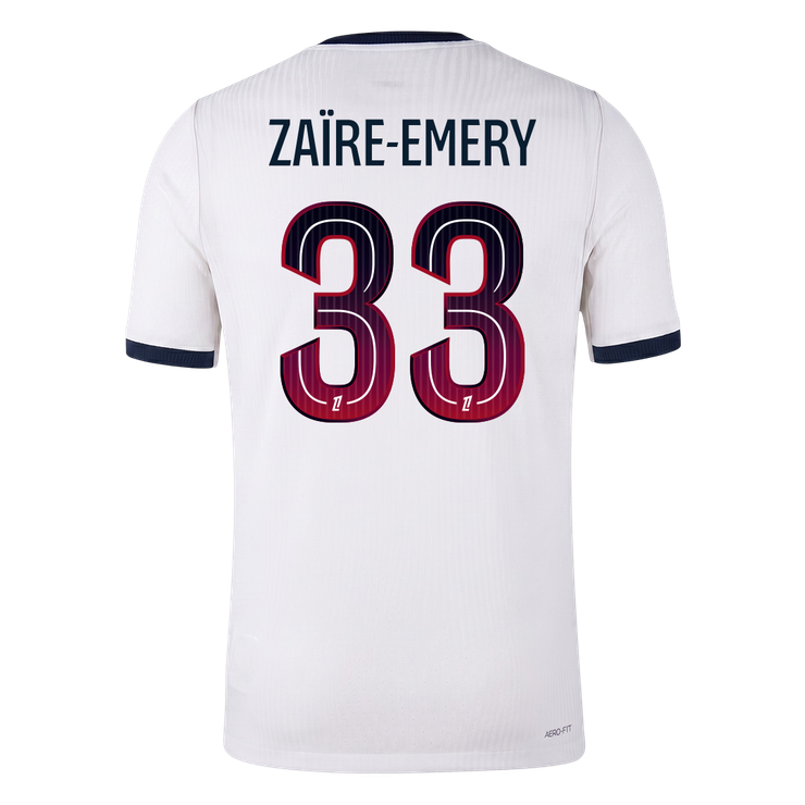 ZAÏRE-EMERY #33 PSG Away Match Jersey Player Version 2026/27 (back view)