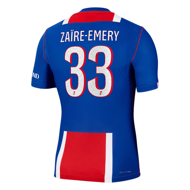 ZAÏRE-EMERY #33 PSG Home Match Jersey Player Version 2026/27 (back view)