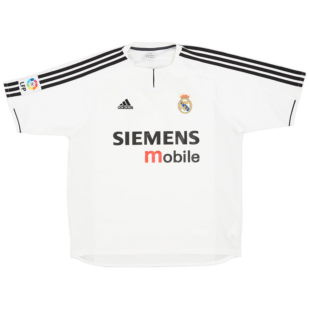Zidane #5 Retro Real Madrid Home Jersey 2003/04 (back view)