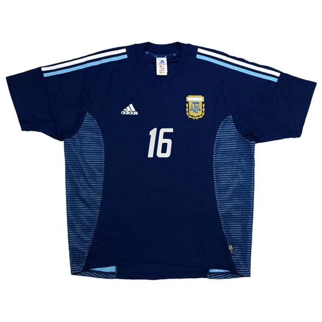 AIMAR #16 Retro Argentina Away Jersey World Cup 2002 (back view)