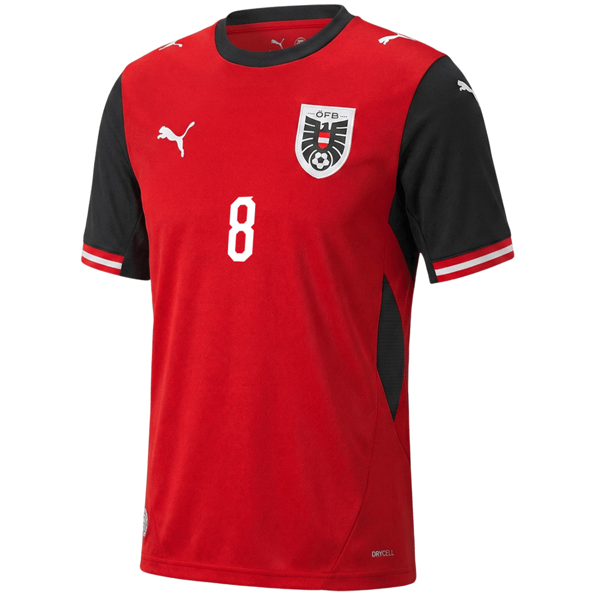 ALABA #8 Austria Home Jersey World Cup 2026 (back view)