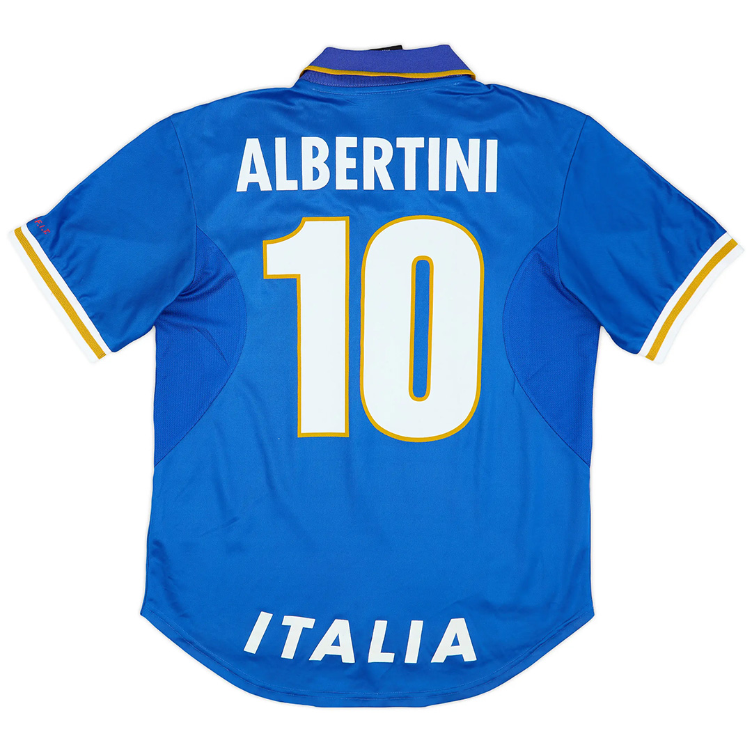 Albertini #10 Retro Italy Home Jersey Euro Cup 1996