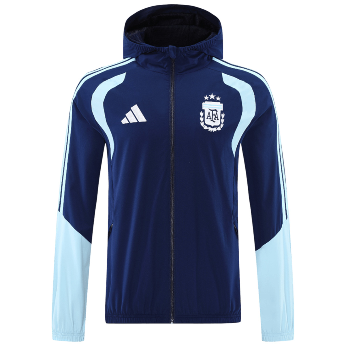 Argentina Windbreaker Hoodie Jacket Navy 2026 (back view)