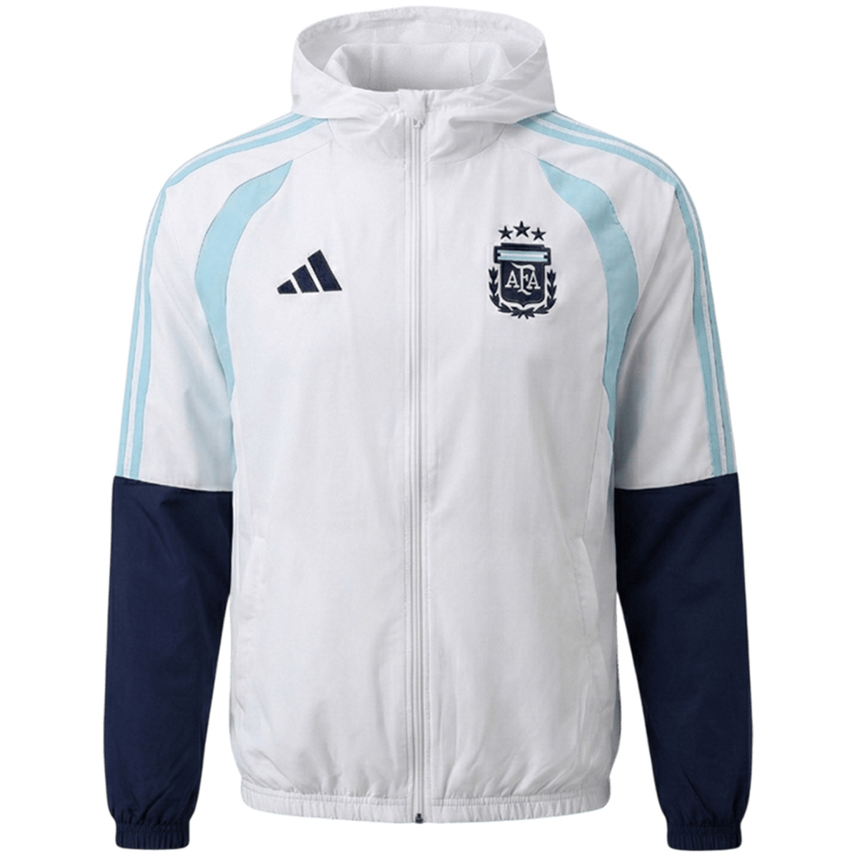 Argentina Windbreaker Hoodie Jacket White 2026 (back view)