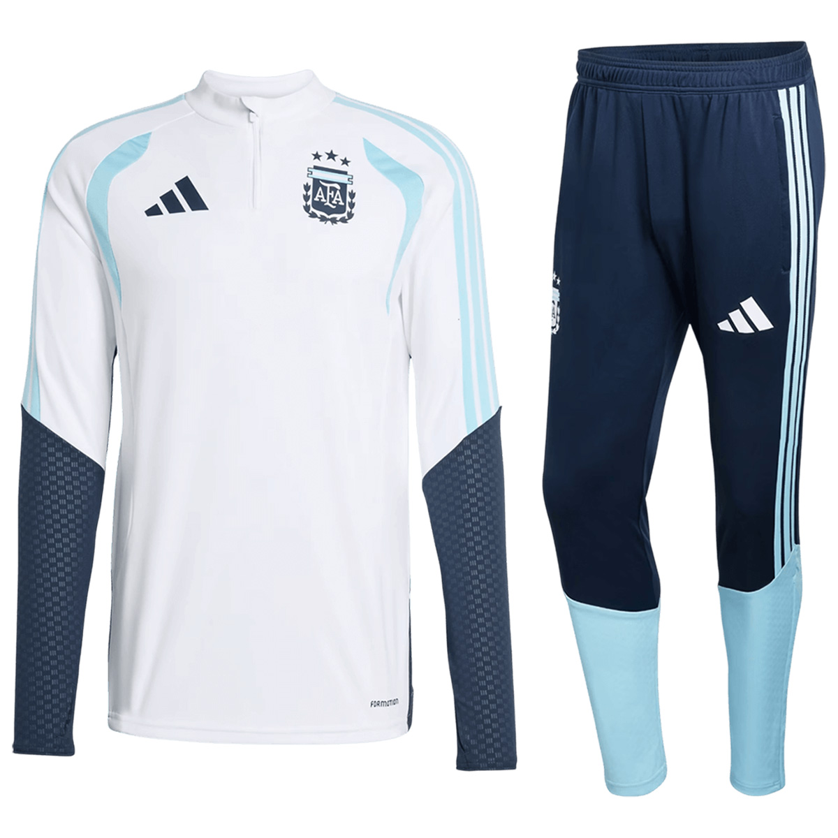 Argentina Zipper Sweatshirt Kit(Top+Pants) White 2026