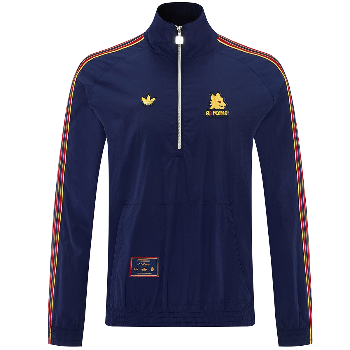 AS Roma 1/2 Zipper Windbreaker Jacket Navy 2026