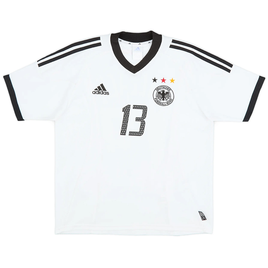 BALLACK #13 Retro Germany Home Jersey World Cup 2002 (back view)