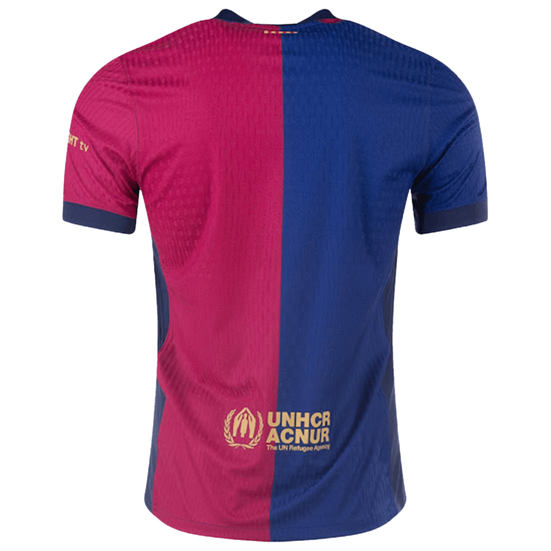 Barcelona Home Spotify Logo Without Text Jersey Player Version 2024/25 (back view)