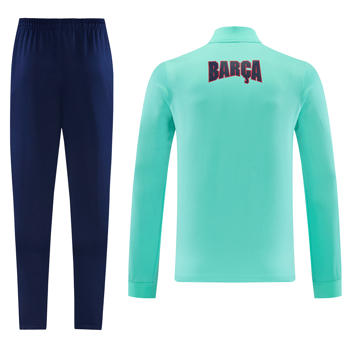 Barcelona Training Tracksuit Kit(Jacket+Pants) Green 2026/27 (back view)