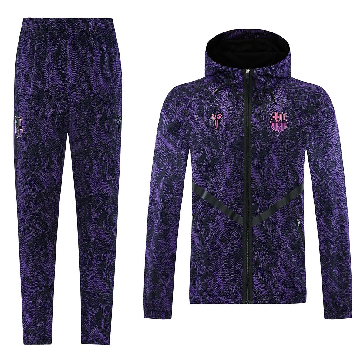 Barcelona x Kobe Bryant Windbreaker Tracksuit Kit(Hoodie+Pants) Purple 2026/27