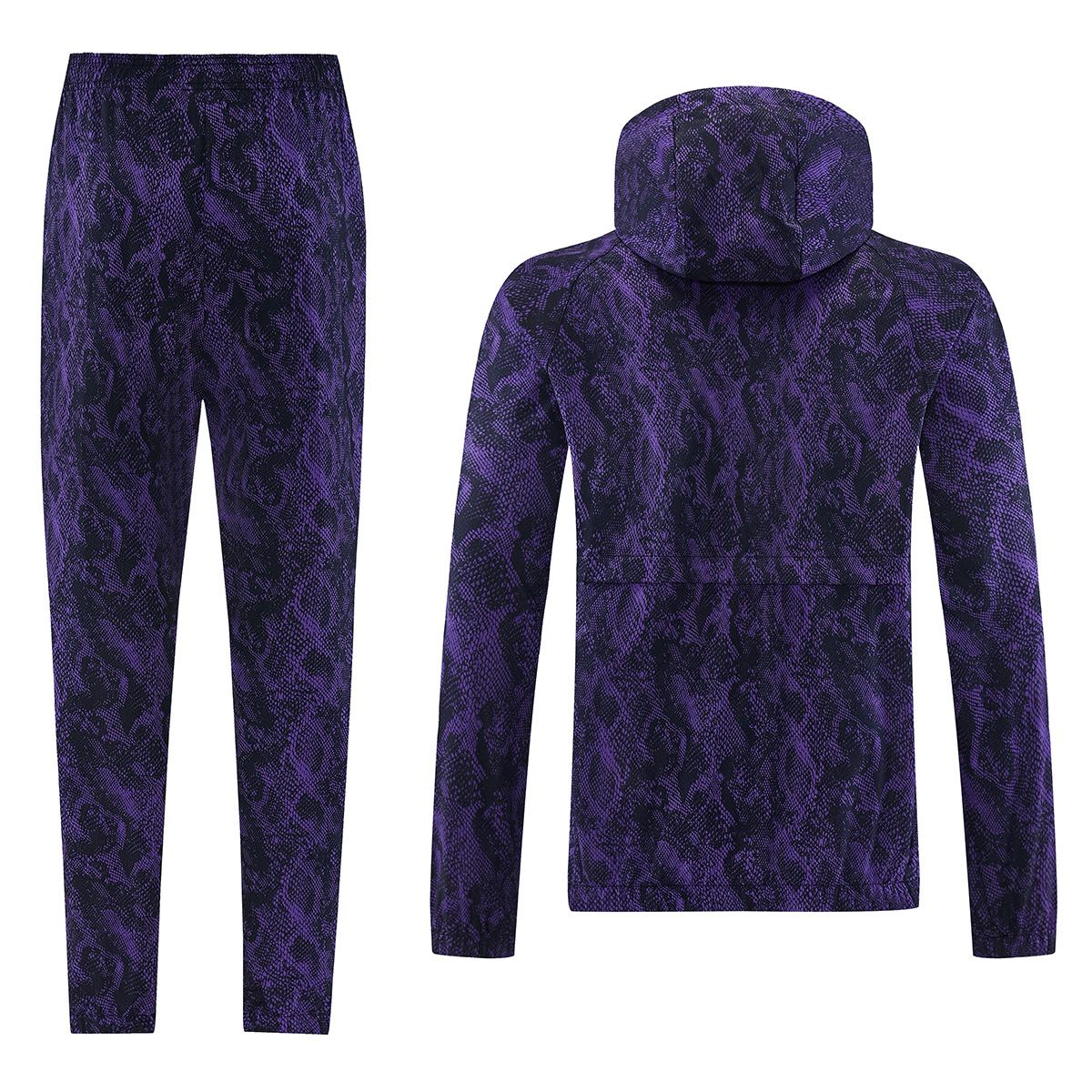 Barcelona x Kobe Bryant Windbreaker Tracksuit Kit(Hoodie+Pants) Purple 2026/27 (back view)
