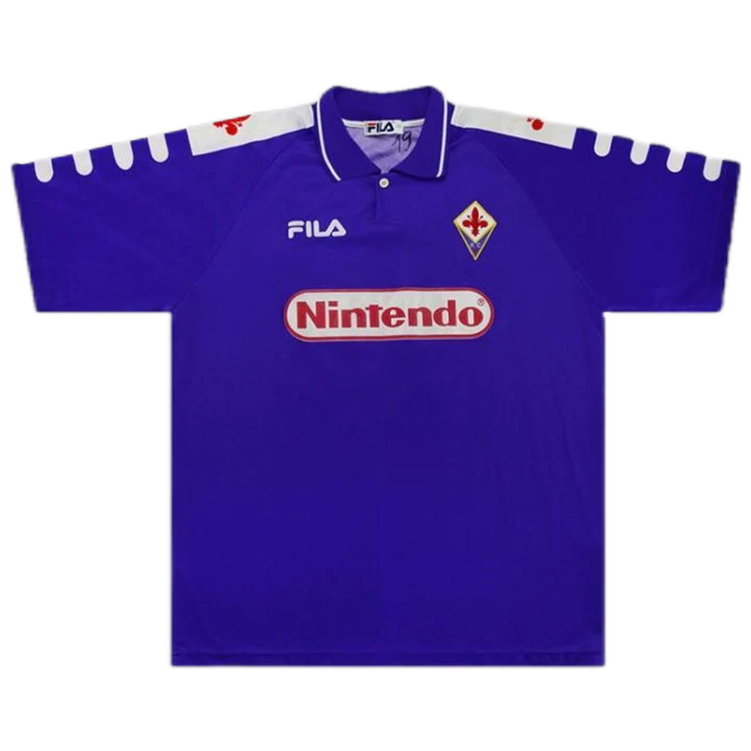 BATISTUTA #9 Retro Fiorentina Home Jersey 1998/99 (back view)