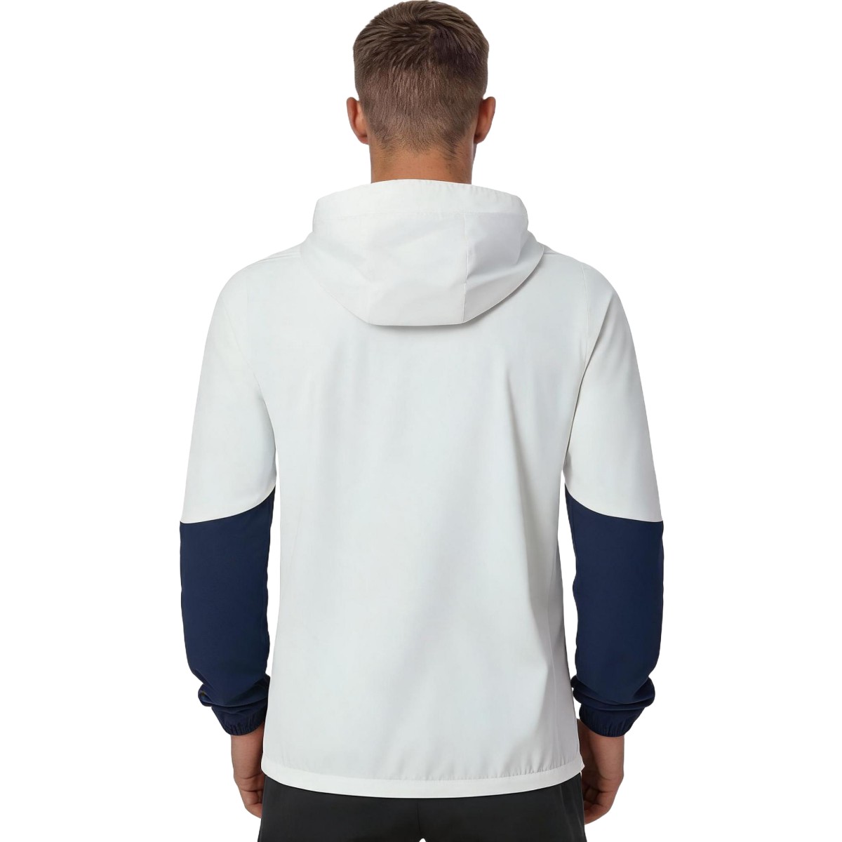 Bayern Munich Hoodie Windbreaker Jacket White 2026/27 (back view)