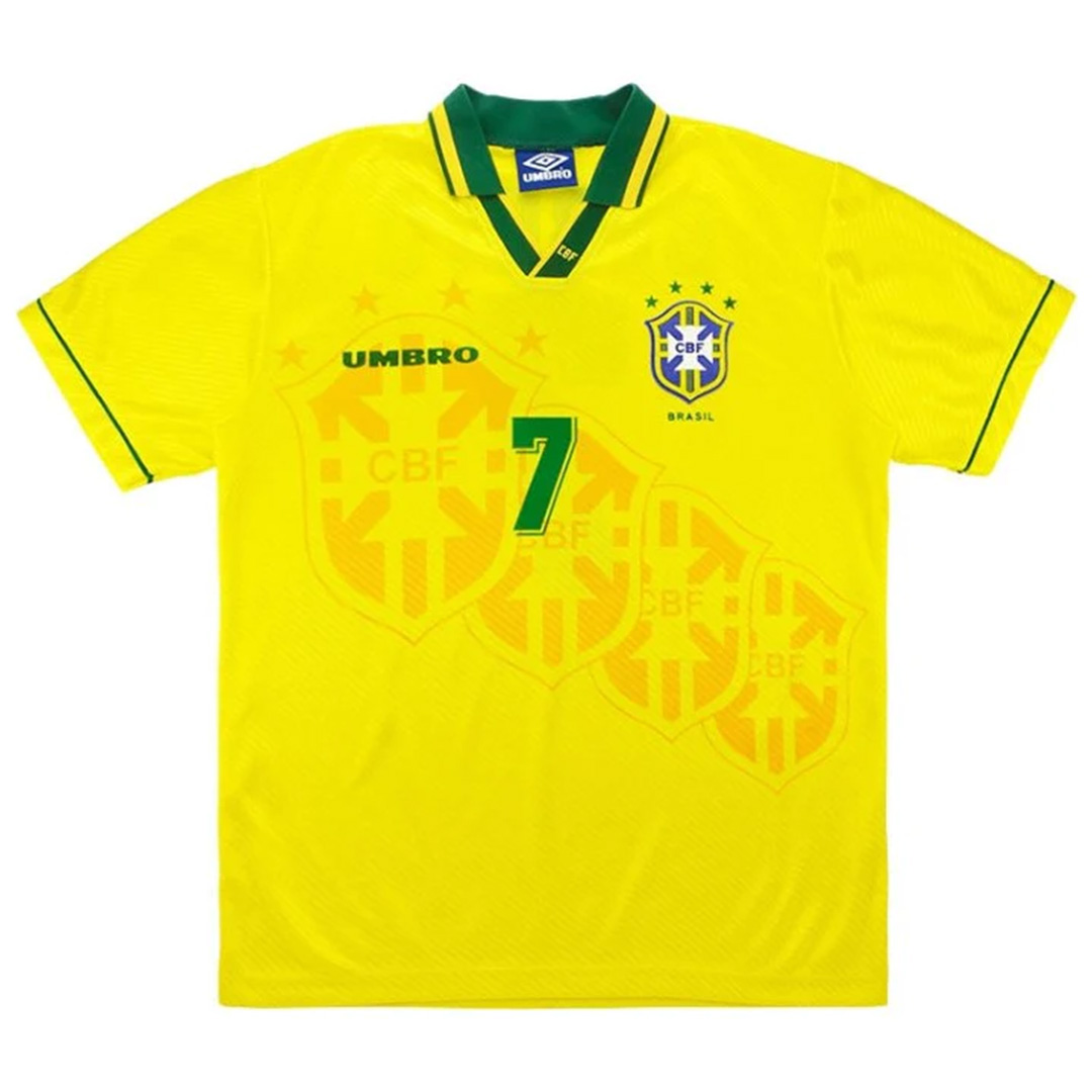 BEBETO #7 Retro Brazil Home Jersey World Cup 1994 (back view)