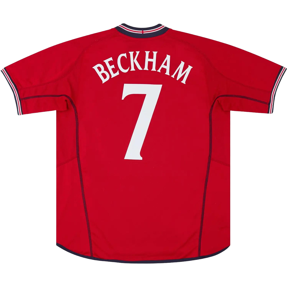 BECKHAM #7 Retro England Away Jersey World Cup 2002