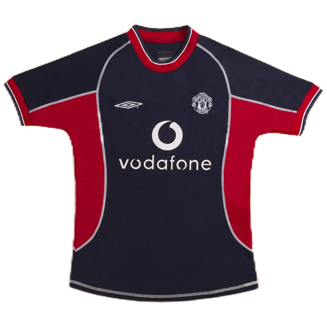 BECKHAM #7 Retro Manchester United Third Jersey 2000/01 (back view)