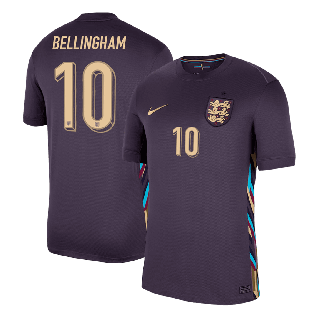 BELLINGHAM #10 England Away Jersey 2024 (back view)