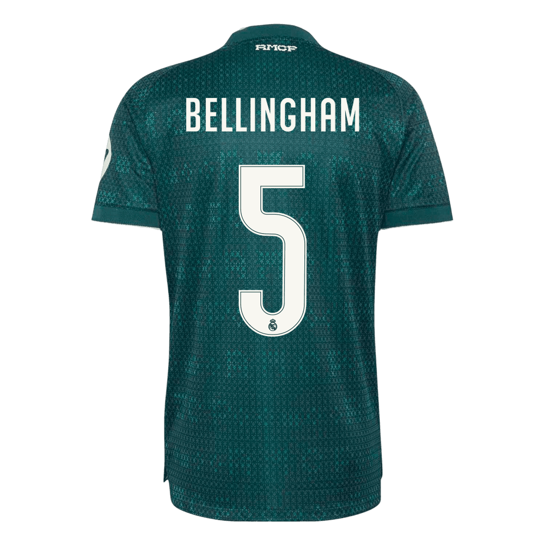 BELLINGHAM #5 Real Madrid Away Match Jersey Player Version 2026/27 (back view)