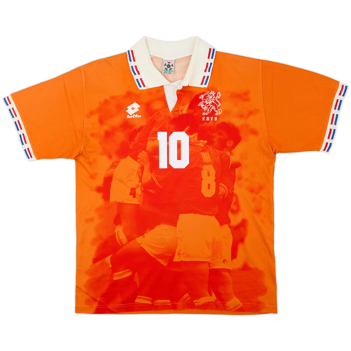 BERGKAMP #10 Retro Netherlands Home Jersey Euro 1996 (back view)