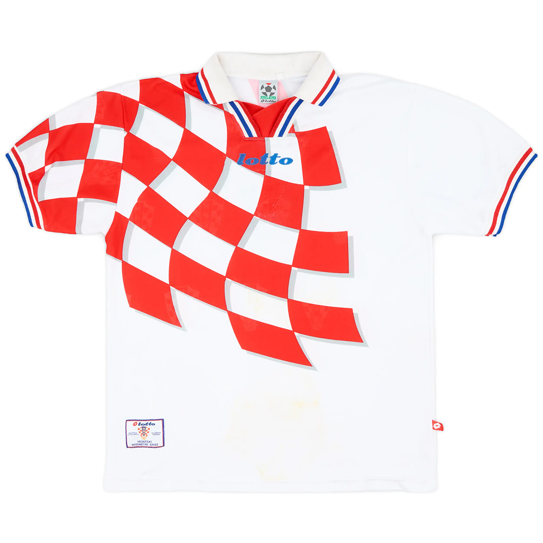 Boban #10 Retro Croatia Home Jersey World Cup 1998 (back view)
