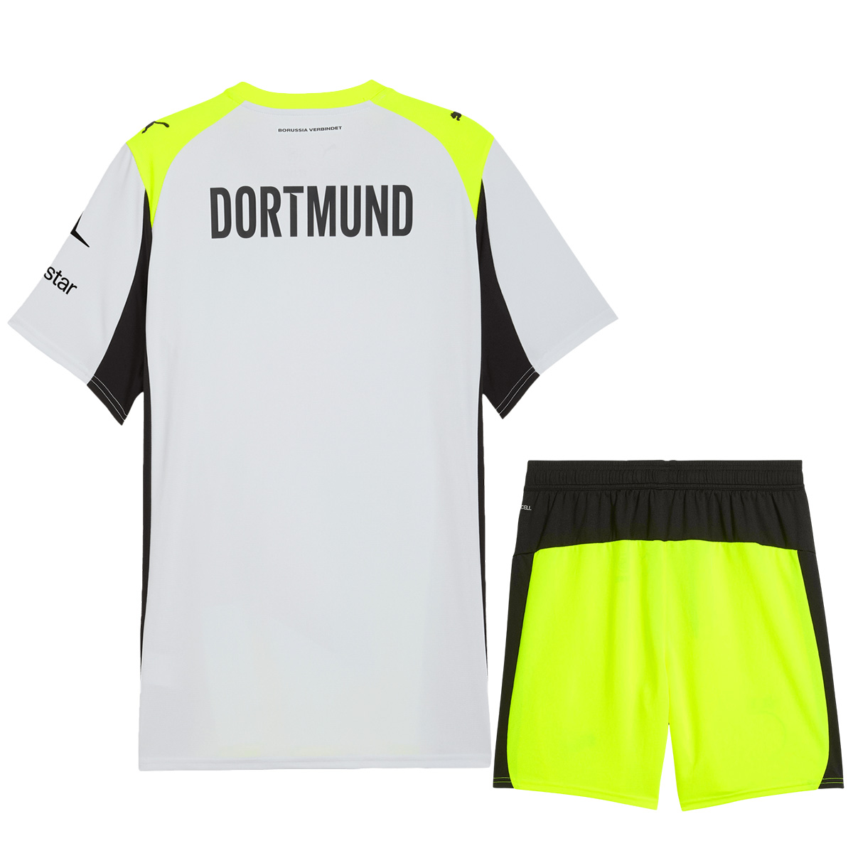 Borussia Dortmund Away Jersey Kit 2025/26 (back view)