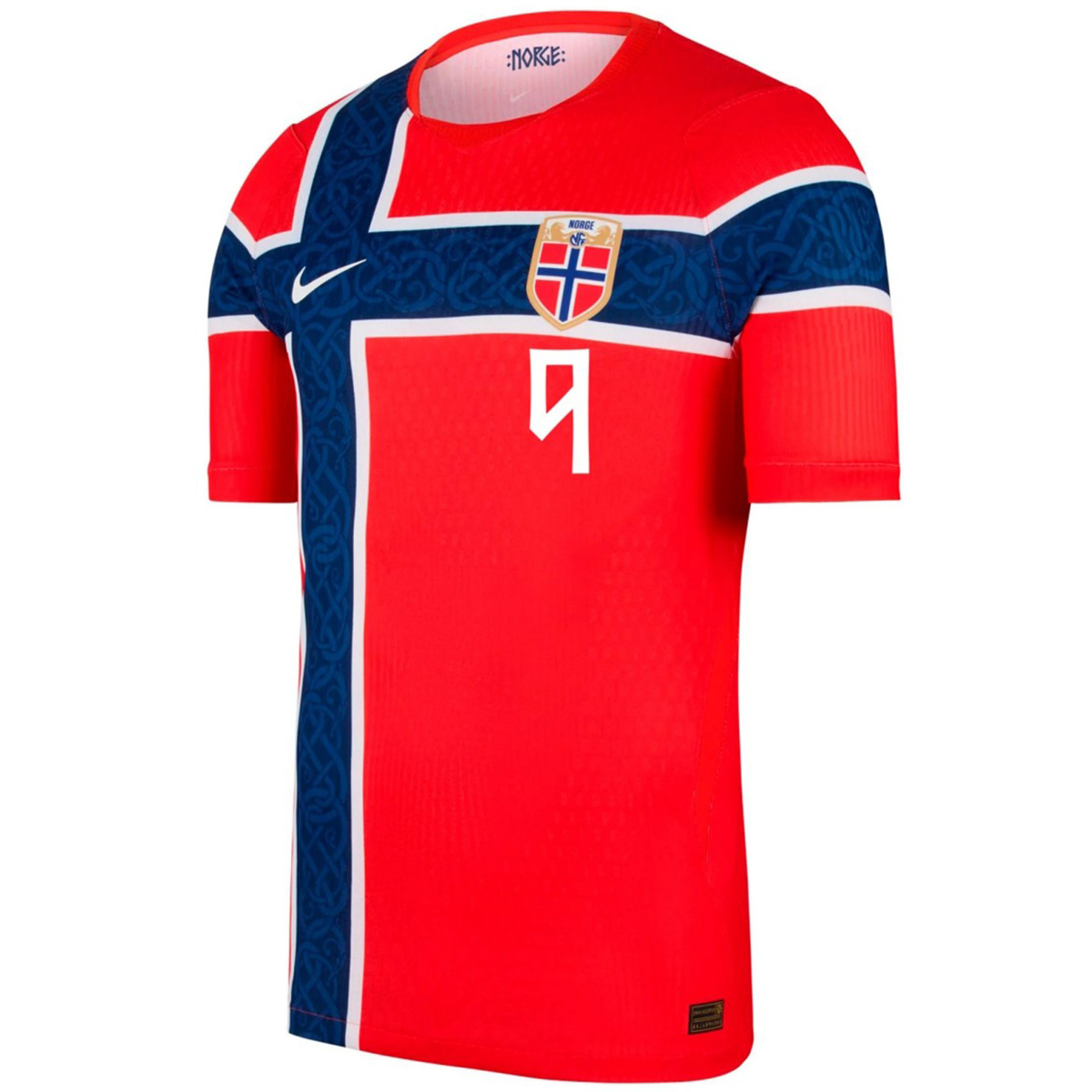 BRAUT HAALAND #9 Norway Home Match Jersey Player Version World Cup 2026 (back view)