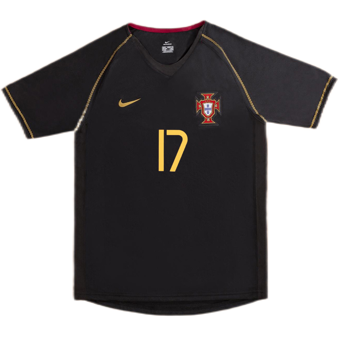 C.RONALDO #17 Retro Portugal Away Jersey World Cup 2006 (back view)