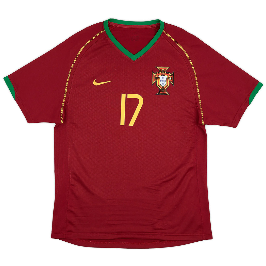 C.RONALDO #17 Retro Portugal Home Jersey World Cup 2006 (back view)