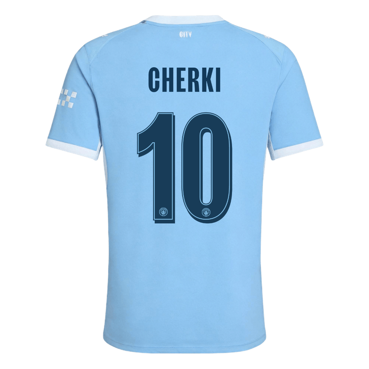 CHERKI #10 Manchester City Home Match Jersey Player Version 2026/27 - UCL Font